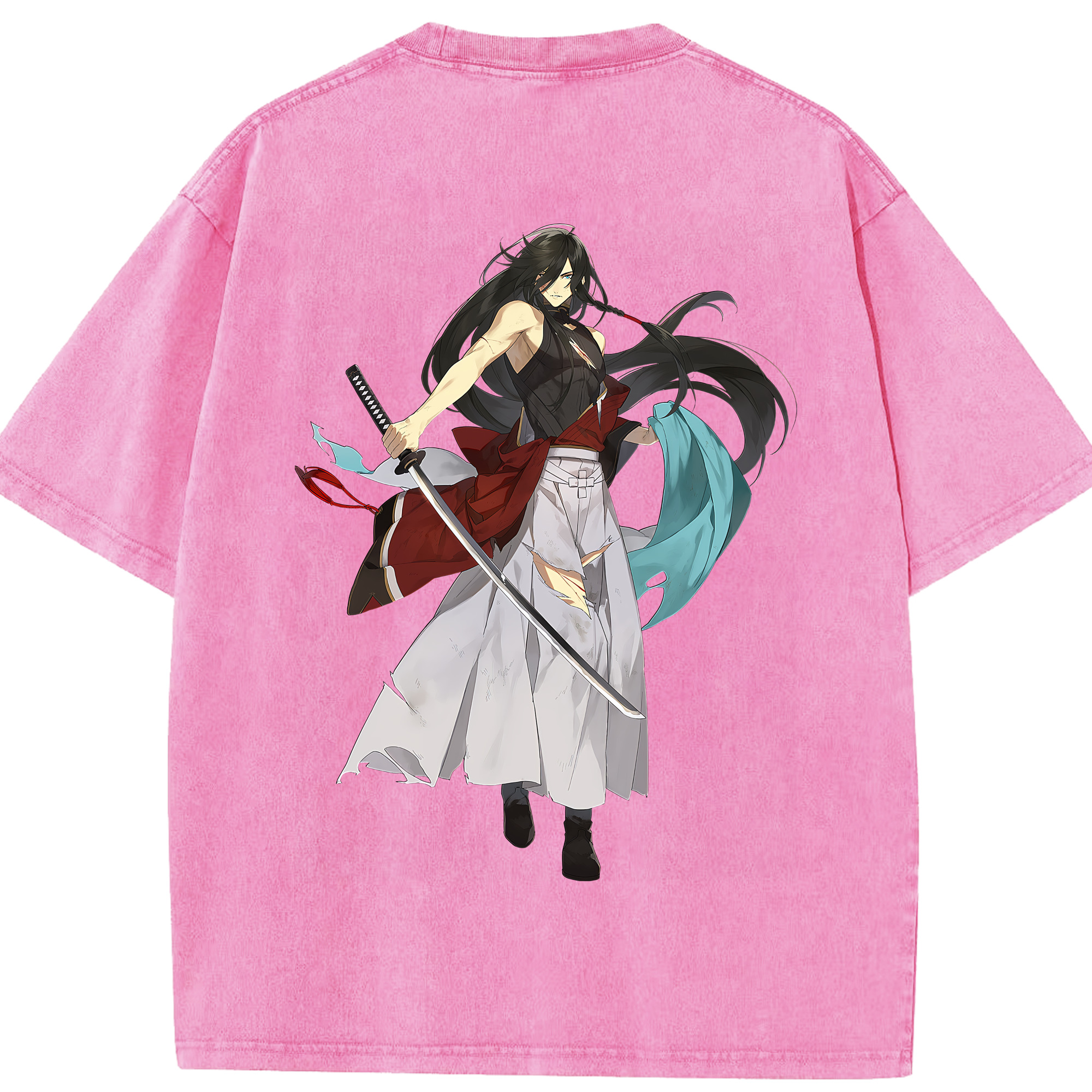 （画像用） 刀剣乱舞 Touken Ranbu 綿100% ヴィンテージ風 半袖Tシャツ（背面プリント）